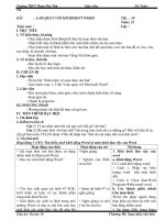 Tiết 39. Làm quen với Word