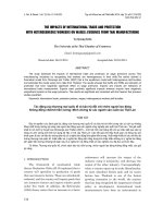 báo cáo khoa học đề tài Tác động của thương mại quốc tế và bảo hộ đối với nhóm người lao động không đồng nhất tới tiền lương Minh chứng từ các ngành sản xuất của Thái Lan