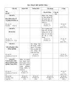 MA TRAN KIEM TRA 45'' - Hoc ki II