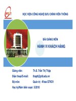 BÀI GIẢNG MÔN HÀNH VI KHÁCH HÀNG