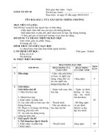 Giáo án xây dựng bài 1 vữa xây dựng thông thường