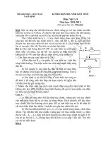 Đề và đáp án HSG lý nam định 2010-2011