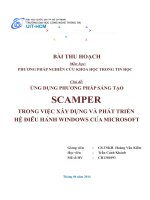 ỨNG DỤNG PHƯƠNG PHÁP SÁNG TẠO SCAMPER TRONG VIỆC XÂY DỰNG VÀ PHÁT TRIỂN HỆ ĐIỀU HÀNH WINDOWS CỦA MICROSOFT