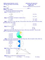 Đề thi môn Toán_GHKII_ lớp 5