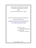 NGUYÊN TẮC SÁNG TẠO VÀ VẬN DỤNG VÀO SỰ PHÁT TRIỂN SẢN PHẨM CỦA APPLE