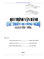 BÁO CÁO THỰC TẬP-QUY TRÌNH VẬN HÀNH CÁC THIẾT BỊ CÔNG NGHỆ GIÀN ÉP VỈA