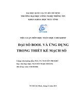 Tiểu luận môn TOÁN CHO KHOA HỌC MÁY TÍNH ĐẠI SỐ BOOL VÀ ỨNG DỤNG TRONG THIẾT KẾ MẠCH SỐ
