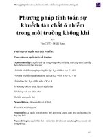 BÁO CÁO THỰC TẬP-Phương pháp tính toán sự khuếch tán chất ô nhiễm trong môi trường không khí