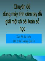 BÁO CÁO THỰC TẬP-Chuyên đề dùng máy tính cầm tay để giải một số bài toán số học