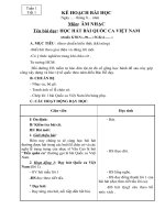 Giáo án âm nhạc lớp 3 học hát quốc ca