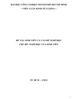 Tiểu luận kinh tế lượng sinh viên và vấn đề nghỉ học   chủ đề nghỉ học của sinh viên