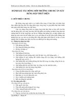 BÁO CÁO THỰC TẬP-ĐÁNH GIÁ TÁC ĐỘNG MÔI TRƯỜNG CHO DỰ ÁN XÂY DỰNG ĐẬP THỦY ĐIỆN