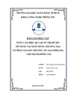 BÁO CÁO THỰC TẬP-NÂNG CAO HIỆU QUẢ QUẢN TRỊ RỦI RO TÍN DỤNG TẠI NGAANHANGF THƯƠNG MẠI CỔ PHẦN SÀI GÒN THƯƠNG TÍN