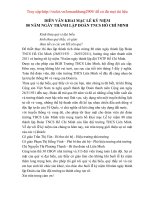 Diễn văn khai mạc kỉ niệm 80 năm ngày thành lập Đoàn TNCS Hồ Chí Minh