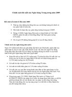 Chính sách lãi suất của Ngân hàng Trung ương năm 2009