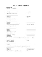 ÔN TẬP ANH 12 UNIT 2
