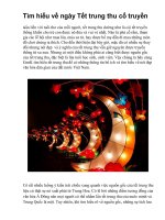BÁO CÁO THỰC TẬP-Tìm hiểu về ngày Tết trung thu cổ truyền
