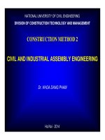 BÁO CÁO MÔN HỌC KỸ THUẬT THI CÔNG 2 XE PHẦN 3-CIVIL AND INDUSTRIAL ASSEMBLY ENGINEERING