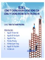 BÁO CÁO THỰC TẬP-CÔNG TY CHỨNG KHOÁN VÀ HOẠT ĐỘNG CỦA CÔNG TY CHỨNG KHOÁN TẠI THỊ TRƯỜNG VIETJ NAM