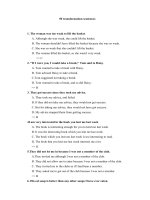 50 transformation sentences WITH KEY