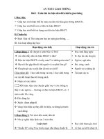 Giáo án An toàn giao thông lớp 1_Bộ 3