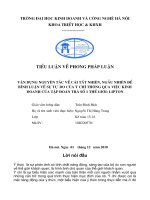 luận văn quản trị kinh doanh  Vận dụng nguyên tắc về cáI tất nhiên, ngẫu nhiên để bình luận về sự tự do của ý chí thông qua việc kinh doanh của tập đoàn trà số 1 thế giới lipton