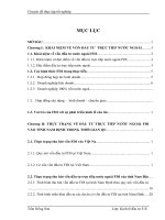 luận văn kinh tế đối ngoại  THỰC TRẠNG VỀ ĐẦU TƯ TRỰC TIẾP NƯỚC NGOÀI FDI VÀO TỈNH NAM ĐỊNH TRONG THỜI GIAN QUA