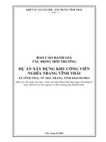 BÁO CÁO THỰC TẬP-DỰ ÁN XÂY DỰNG KHU CÔNG VIÊN NGHĨA TRANG VĨNH THÁI