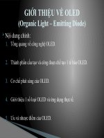 GIỚI THIỆU VỀ OLED(Organic Light – Emitting Diode)