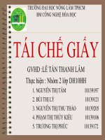 tiểu luận tái chế giấy