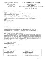 Đề thi và đáp án thi HSG  Tin Tam Dương VP vòng 2 2011