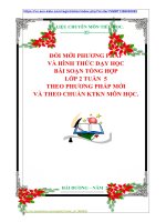 ĐỔI MỚI PHƯƠNG PHÁP VÀ HÌNH THỨC DẠY HỌC BÀI SOẠN TỔNG HỢP LỚP 2 TUẦN  5 THEO PHƯƠNG PHÁP MỚI VÀ THEO CHUẨN KTKN MÔN HỌC.