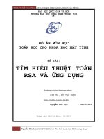 Tiểu luận môn toán học cho khoa học máy tính TÌM HIỂU THUẬT TOÁN RSA VÀ ỨNG DỤNG