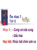 TIẾT 12: KHÚC HÁT CHIM SƠN CA