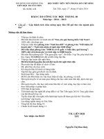 Báo cáo công tác đội tháng 10 năm 2014