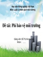 BÁO CÁO THỰC TẬP-Đề tài Phí bảo vệ môi trường