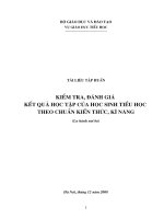 KIỂM TRA ĐÁNH GIÁ HS TIỂU HỌC THEO CHUẨN KTKN