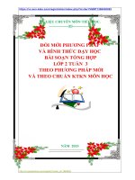 ĐỔI MỚI PHƯƠNG PHÁP  VÀ HÌNH THỨC DẠY HỌC  BÀI SOẠN TỔNG HỢP  LỚP 2 TUẦN  3 THEO PHƯƠNG PHÁP MỚI  VÀ THEO CHUẨN KTKN MÔN HỌC