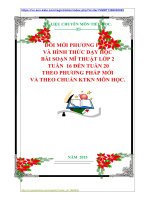 ĐỔI MỚI PHƯƠNG PHÁP VÀ HÌNH THỨC DẠY HỌC BÀI SOẠN MĨ THUẬT LỚP 2  TUẦN  16 ĐẾN TUẦN 20 THEO PHƯƠNG PHÁP MỚI VÀ THEO CHUẨN KTKN MÔN HỌC.