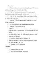 Câu hỏi ôn tập kinh tế doanh nghiệp thương mại dịch vụ