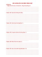 Đề cương ôn tập Tiếng Việt 2-HKII