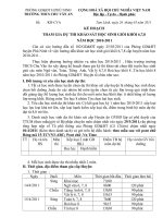 KẾ HOẠCH THAM GIA THI HSG 6,7,8