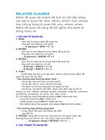 RELATIVE CLAUSES-Mệnh đề quan hệ