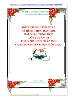 ĐỔI MỚI PHƯƠNG PHÁP VÀ HÌNH THỨC DẠY HỌC BÀI SOẠN TỔNG HỢP LỚP 2 TUẦN  10 THEO PHƯƠNG PHÁP MỚI VÀ THEO CHUẨN KTKN MÔN HỌC.