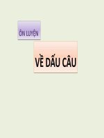 ÔN LUYỆN VỀ DẤU CÂU