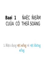 bai 1 Đặc điểm của cơ thể sống
