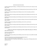 Đáp án câu hỏi quản trị tài chính