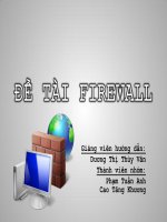 BÁO CÁO THỰC TẬP-ĐỀ TÀI FIREWALL