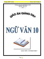 GIÁO án GIẢNG dạy NGỮ văn 10