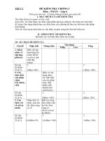 De kiem tra chuong I So hoc 6 chuan KTKN co ma tran chi tiet